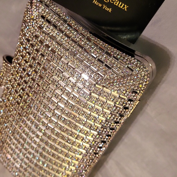Elegant Platinum Gem Clutch Bag Bnwt Ty Ls